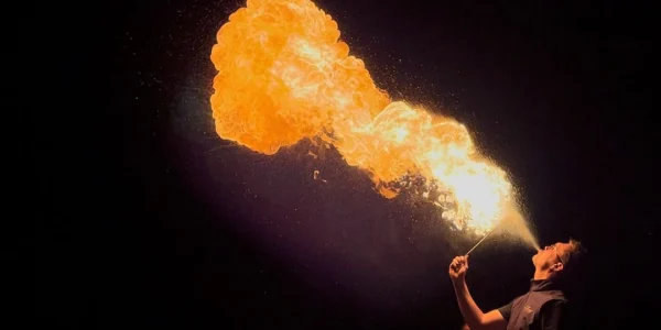 Image de La Tribe Performance lors d'une de ses prestations feu
