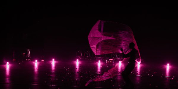 Show de jonglerie LED moderne pour un mariage dans un domaine du Rhône.