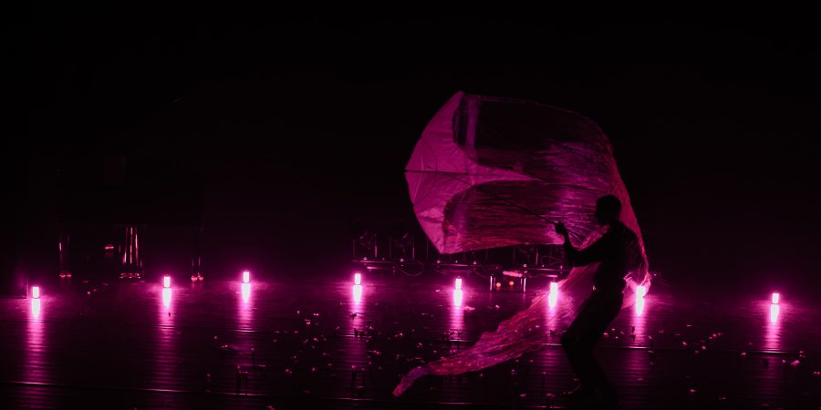 Show de jonglerie LED moderne pour un mariage dans un domaine du Rhône.